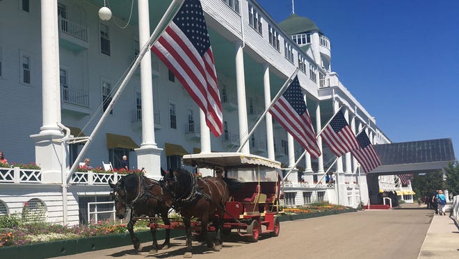 The Grand Hotel on Mackinac Island is photographed on July 19, 2016.