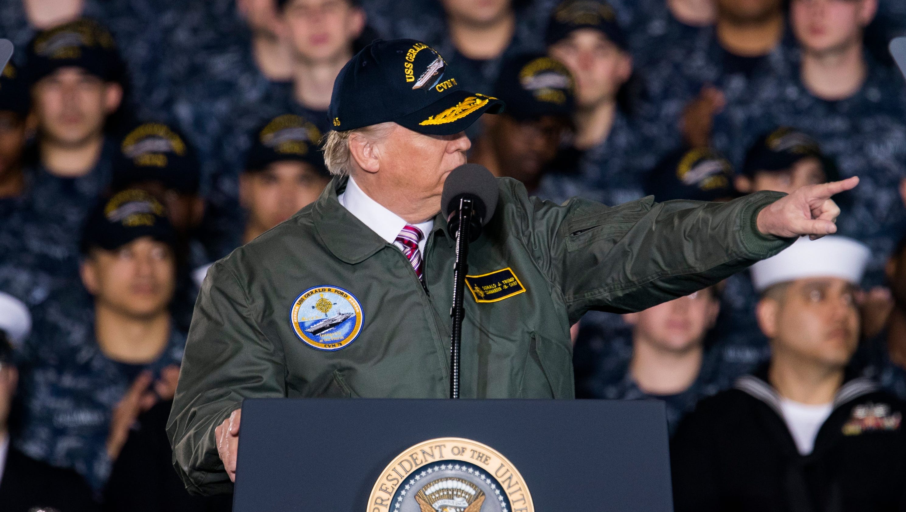 Defend Trump's bigger military Column