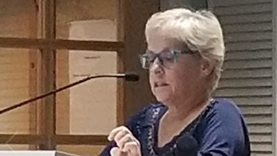 Lehigh Acres resident Kathleen  Dobash told the Lee County Hearing Examiner that county commissioners who have received campaign contributions from people associated with Troyer Brothers Florida's application for a mining permit should recuse themselves from voting on it.