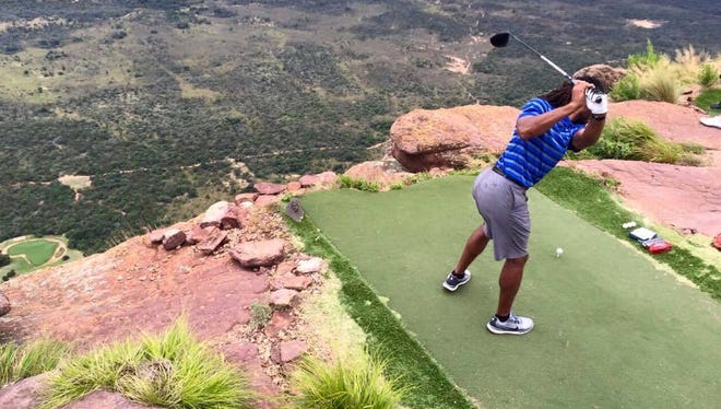 Larry Fitzgerald played the "extreme 19th" in South Africa.