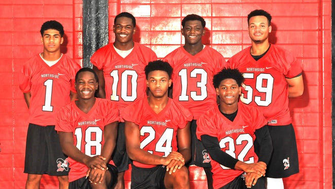 Seniors Mark Bonnet (1), Chance Prejean (10), Lenox Pierre (13), Anthony Ozene (59), Tyrese Bellard (18), Taylon Andrus (24) and Byron Zeno (32) make up a core groups of leaders who return to the Vikings’ starting lineup this season under first-year coach Anthony Hicks.