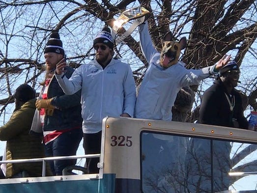 A scene from the Eagles Super Bowl parade.