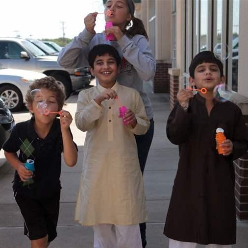 Children celebrate the Muslim holiday of Eid al-Fitr in Joplin, Missouri. Some Americans of Middle Eastern and North African descent are lobbying the U.S. Census to create a separate 