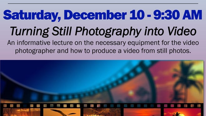 Improve your presentation skills as the Morningside Library hosts a photography workshop focused on turning still photography into video on Saturday, Dec. 10 at 9:30 a.m.