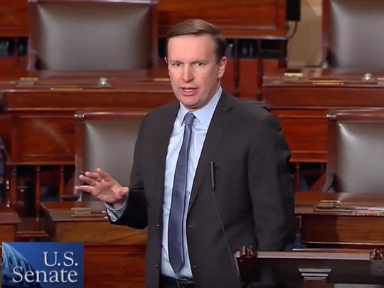 Sen. Chris Murphy, who sits on the Senate Foreign Relations Committee, said Russian President Vladimir Putin is “carefully and quietly trying to destroy democracies all around his periphery" because "he wants to re-establish a new version of the Soviet Union.”