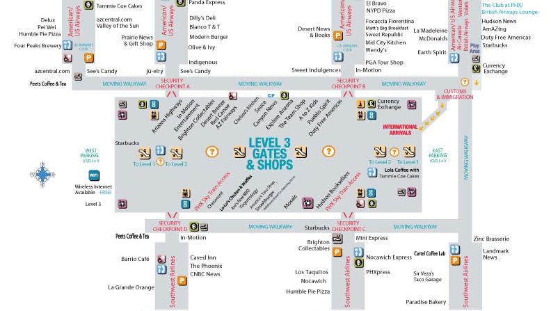 Phx Terminal 4 Map Sky Harbor Adds More New Restaurants