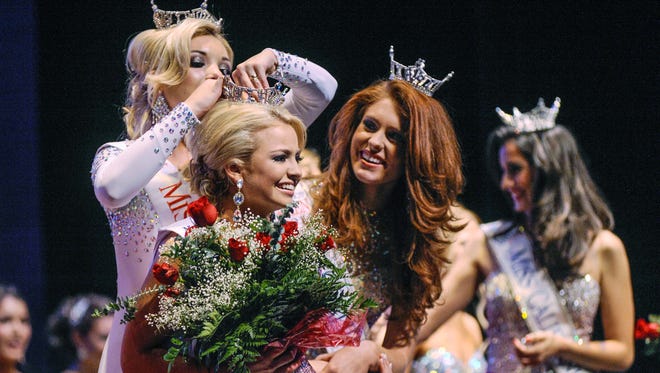 Samantha Rhoden is crowned Miss Tulare County 2015 at the LJ Williams Theatre in Visalia on Saturday, February 28, 2015.