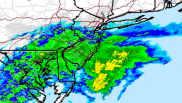 Most of New Jersey is expected to get rain through Thursday.