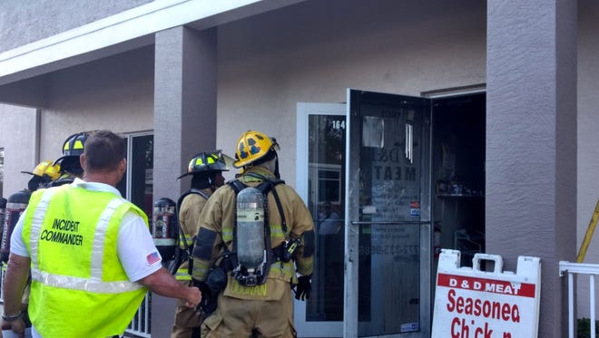 Firefighters responded Wednesday to reports of heavy smoke at D&D meats in Port St. Lucie.