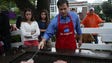 Rubio mans the grill at the Iowa Pork Producers Pork