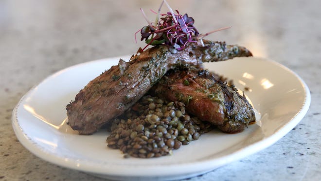 Lamb tenderloins featuring green lentils and sumac yogurt prepared by kitchen staff at Blackbird Eatery is available on the dinner menu.