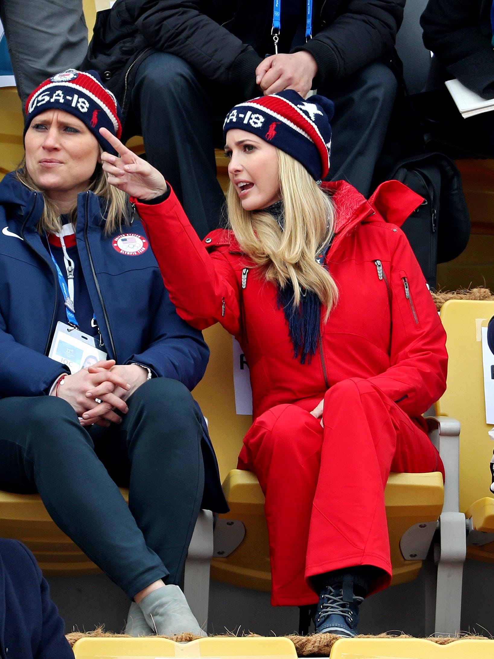 Ivanka Trump Takes In Big Air Snowboarding At 2018 Winter Olympics
