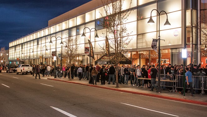 Patrons wait in line for Tool outside the Reno Events Center Sunday, March 9, 2014.