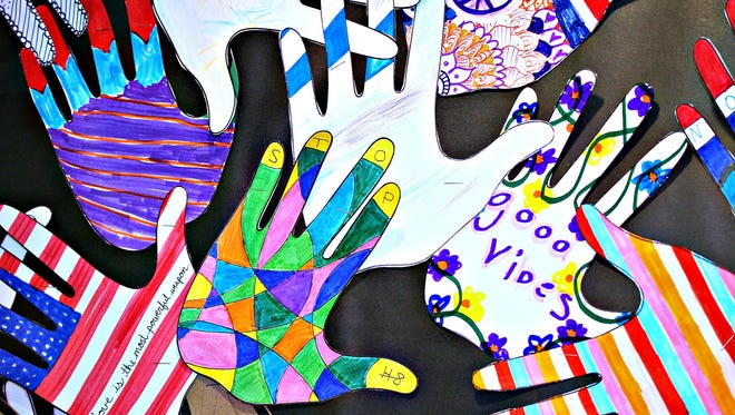 You don’t have to wait for October to see some beautiful foliage. It’s part of the Delaware Valley High School Art Department’s “Hands Against Hate” project.