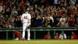 May 24: Boston Red Sox pitcher Chris Sale (41) walks