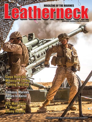 The cover of Leatherneck, the magazine for Marines, features the photo by Cpl. Zachery Laning, a Chincoteague native.