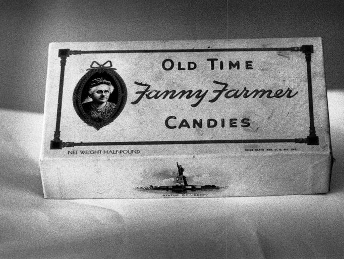 A Fanny Farmer candy box from around 1943.