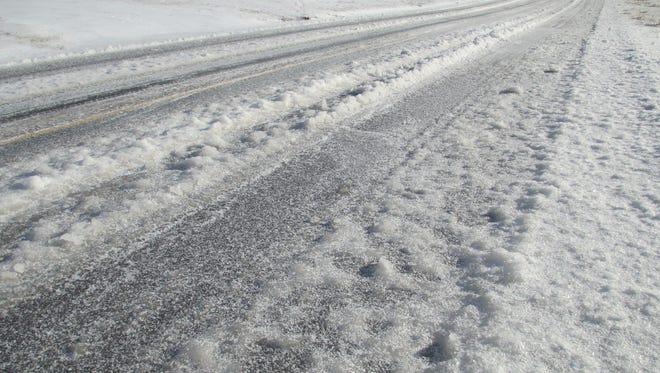 Many roads in Cheatham County are still covered with ice.