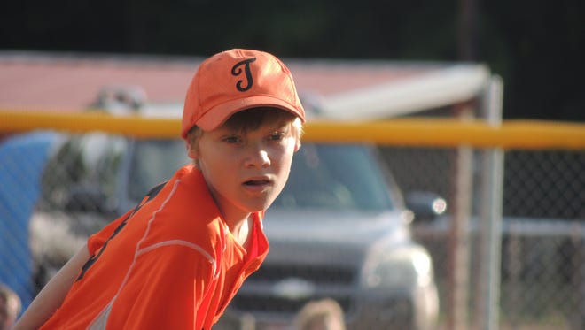Leyton Appleby was the winning pitcher for Team Timken in the Bucyrus City Championship on Friday at Aumiller Park.