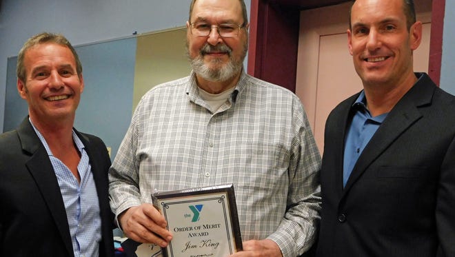 From left: Simi Valley YMCA Executive Director Dan Jaeger, Jim King, and Simi YMCA board Chair Cecil Valenti.