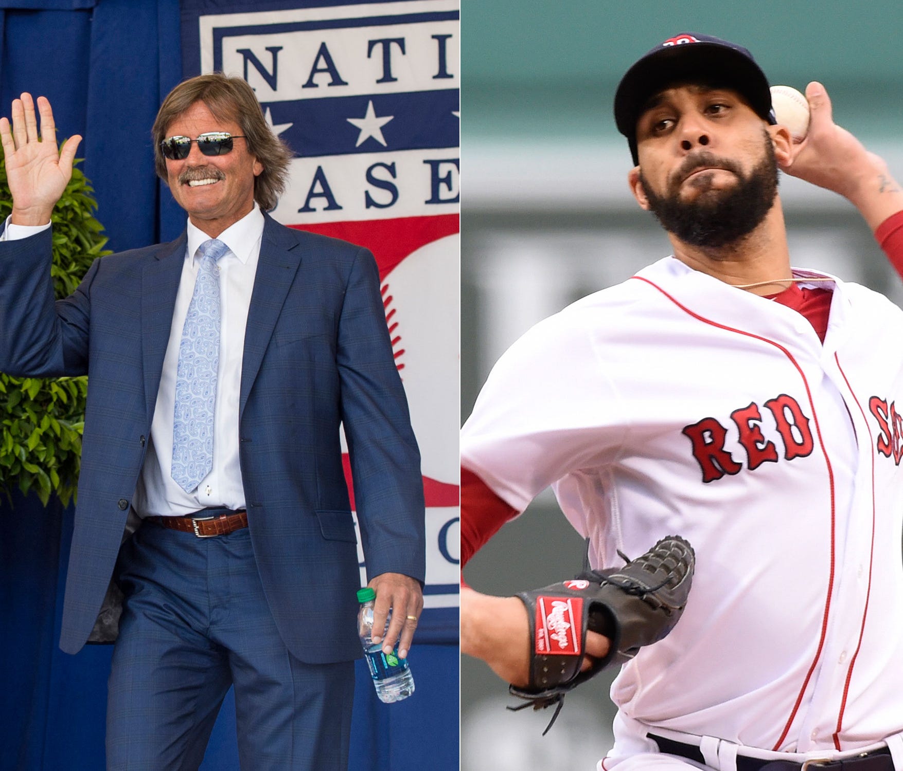 Hall of Famer Dennis Eckersley (left) and starter David Price had a confrontation in June.