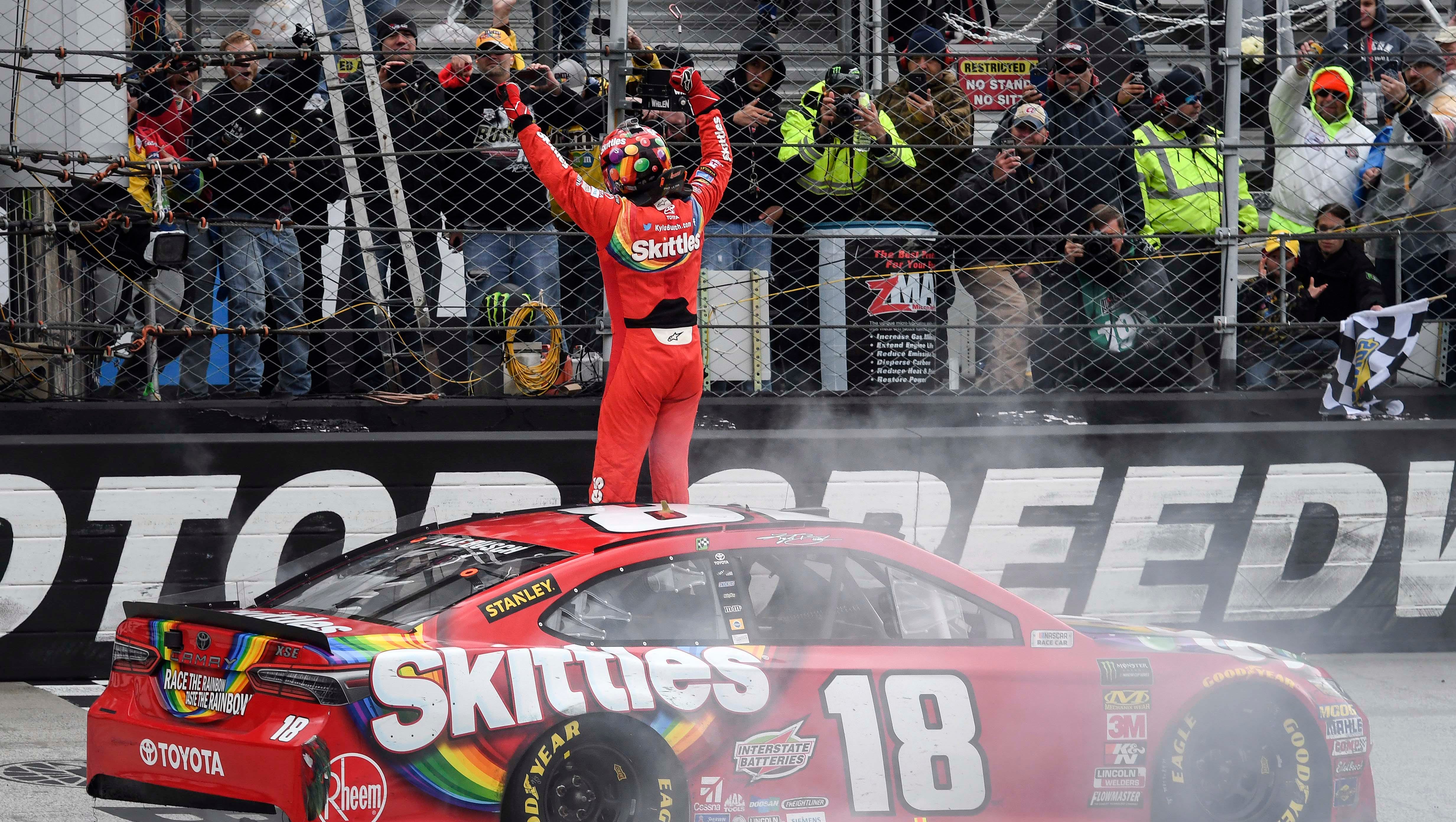 Kyle Busch Wins Nascar Cup Race At Bristol For Seventh Time