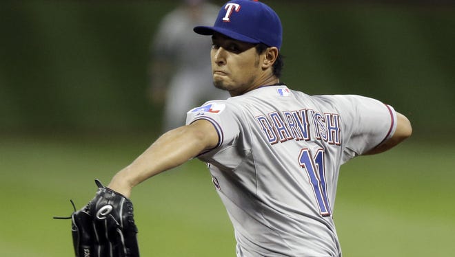 Texas Rangers pitcher Yu Darvish was put on the disabled list on Monday.
