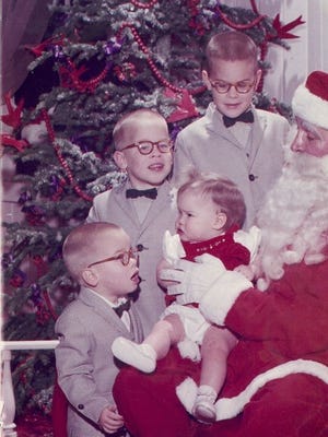 Wilson family photo with Santa