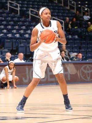 Briana Glover is among three seniors on Xavier's women's basketball team next season. Glover and the Musketeers are playing four exhibition games in Canada this August.