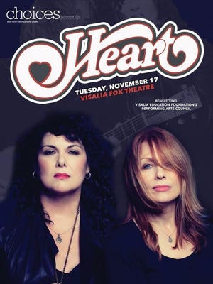 Heart performs Tuesday, Nov. 17 at the Visalia Fox Theatre. Proceeds from the concert benefit the Visalia Education Foundation’s Performing Arts Council.