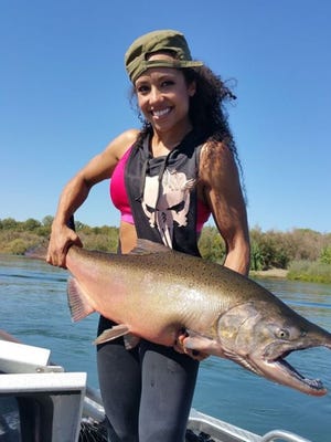 Sandra Brockman from Redding, Calif., caught this 28-pound king salmon while fishing on the Sacramento River in the Red Bluff area earlier this month, with guide Kirk Portocarrer, using, roe cured with Pautzke bait cure.