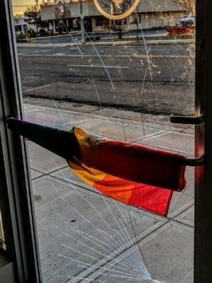 Vandalism at the Garden State Equality office in Asbury Park.