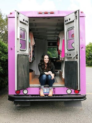 Nikki Mattison of Plymouth in her mobile fashion truck, the first in Michigan.