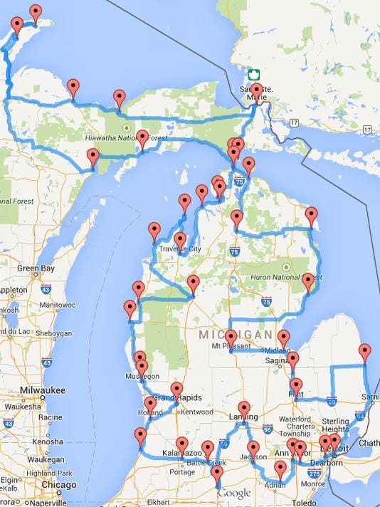 Is your favorite spot on ultimate Michigan road trip?