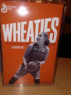 Lauren Hill on a Wheaties box.