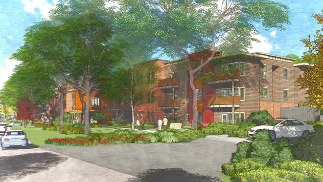 A view of the proposed Cobbs Hill Village redevelopment from Norris Drive.