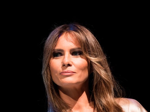 First lady Melania Trump accompanied President Trump