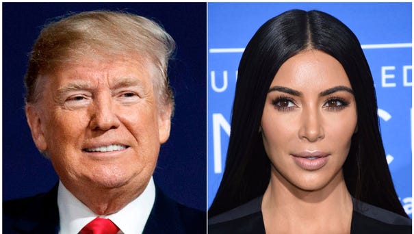 President Trump and Kim Kardashian West.