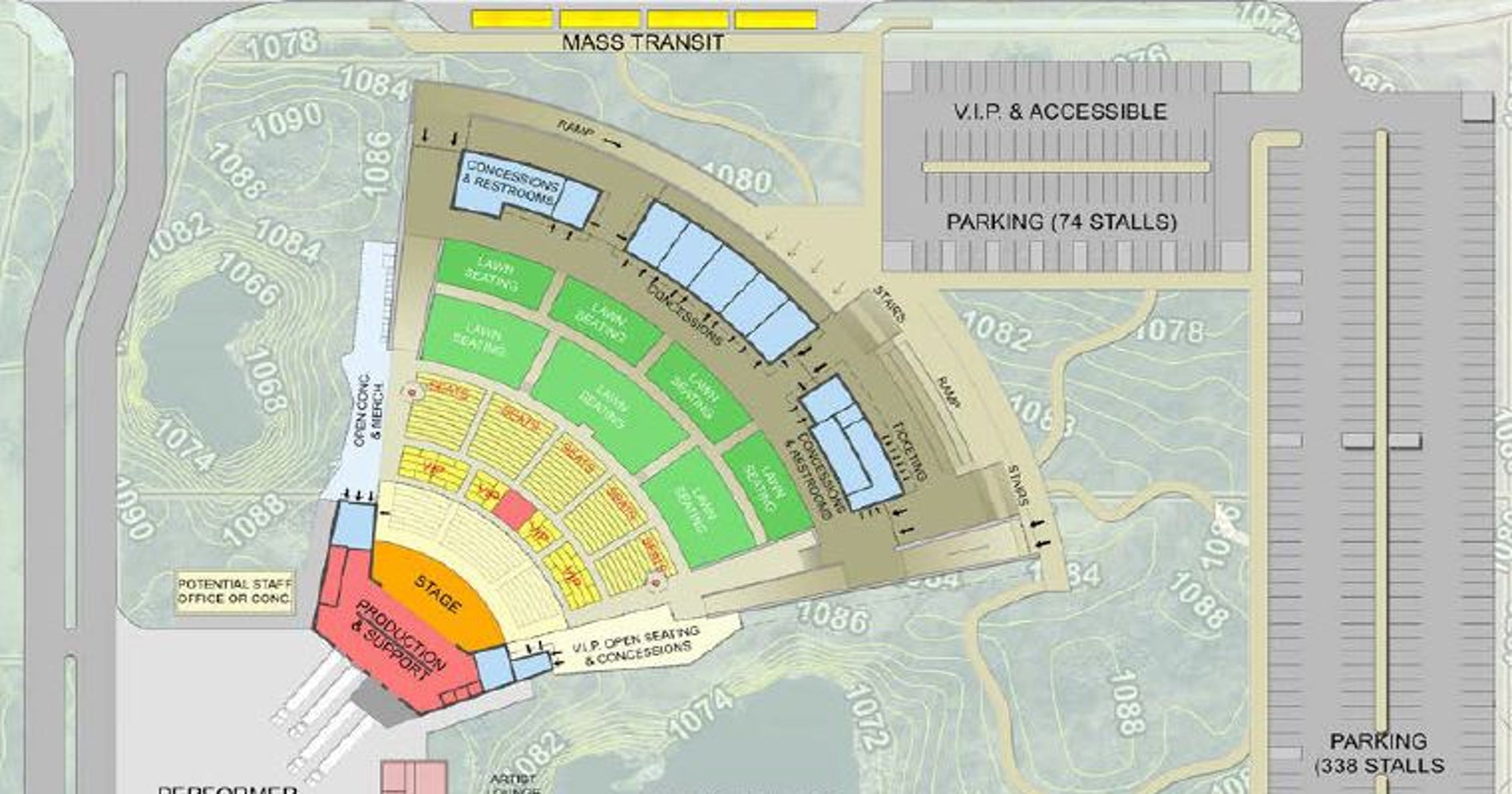 White River Amphitheatre Parking Map