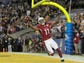 Larry Fitzgerald of the Cardinals celebrates a touchdown during the fourth quarter