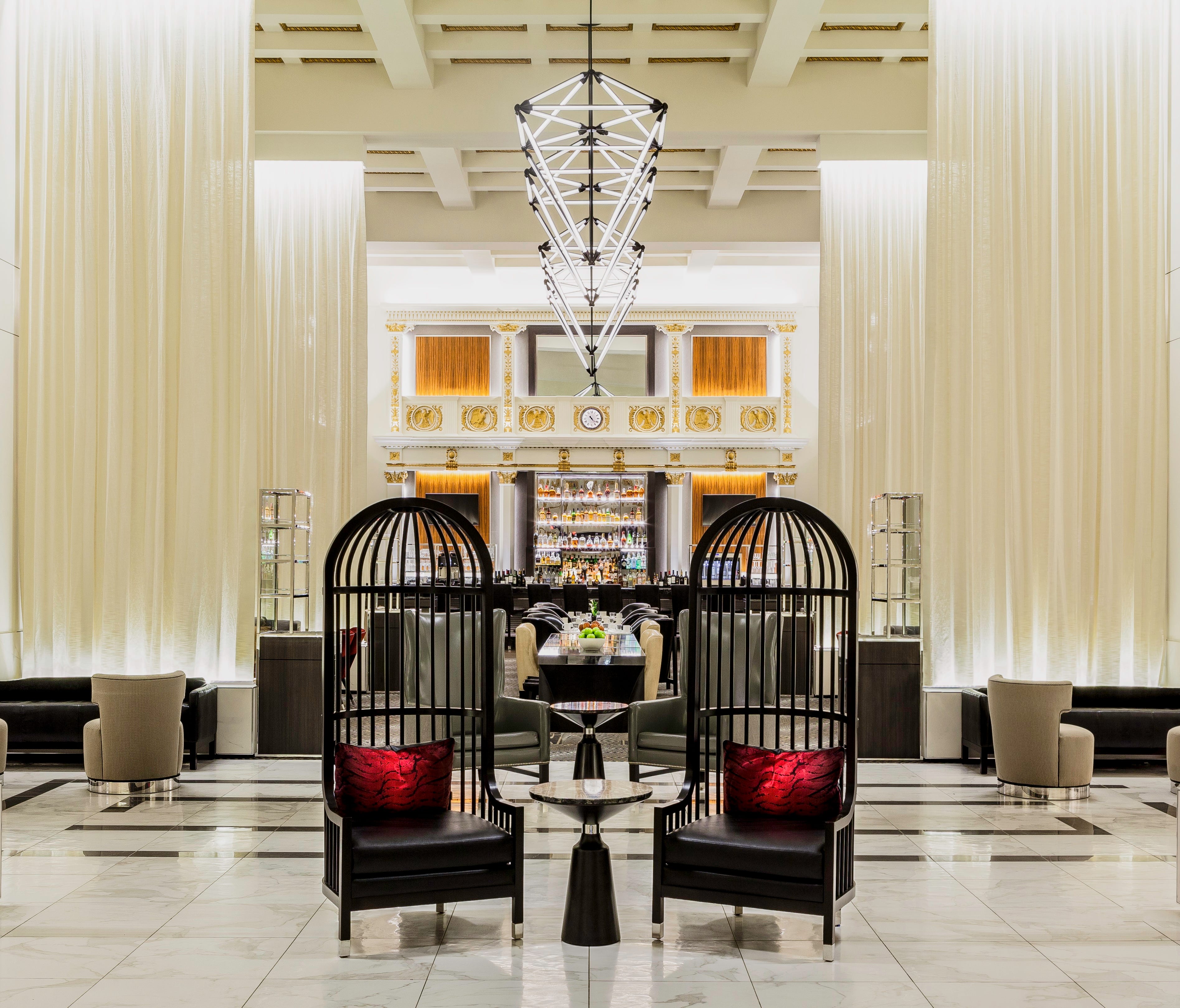 The new Boston Park Plaza hotel has whimsical chairs.