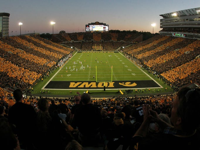 Fans fill Kinnick Stadium for the Hawkeyes' game against