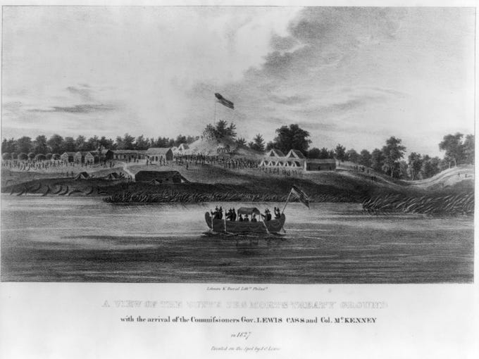 In 1827 the United States signed treaties with several