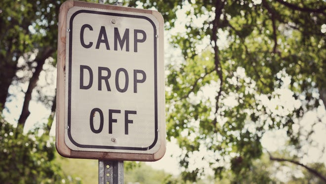 Summer camp drop off sign