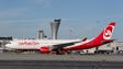 An Air Berlin Airbus A330 arrives to San Francisco
