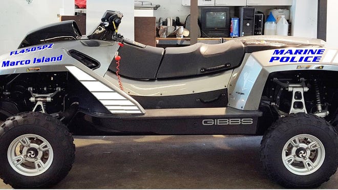 The police department’s Quadski will be put into service when officers have completed training on the land/sea vehicle.