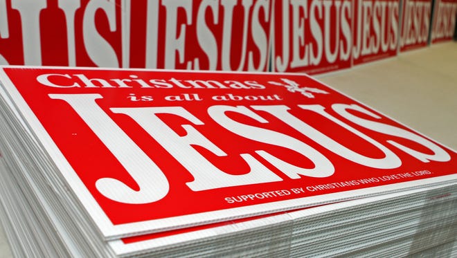 Pastor Jimmy Terry once again leads an effort to remind people that "Christmas is all about Jesus." He has thousands of yard signs available, and this year's goal is to have them in every Tennessee county.