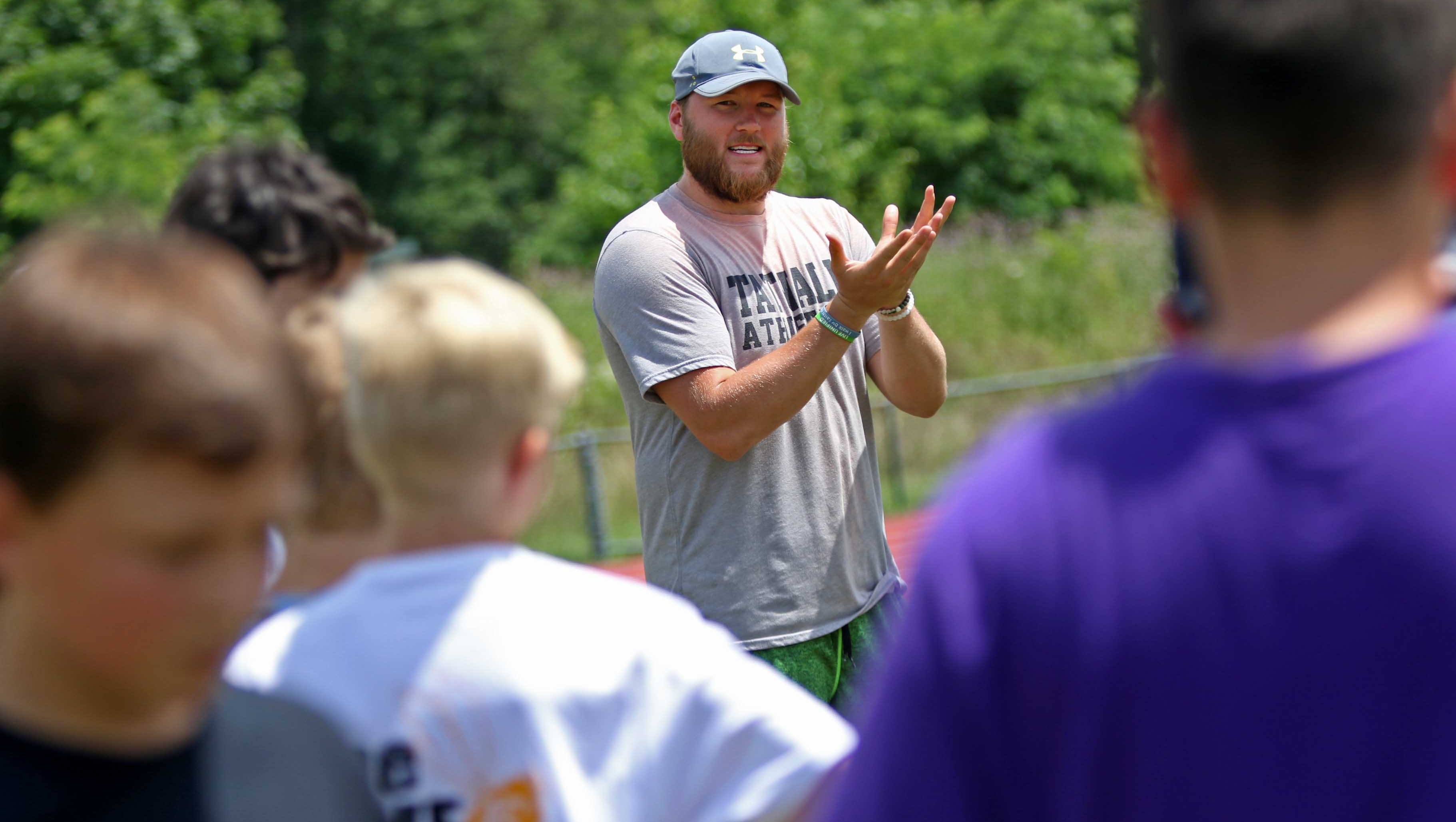 Packers Perillo Works Tatnall Youth Football Camp