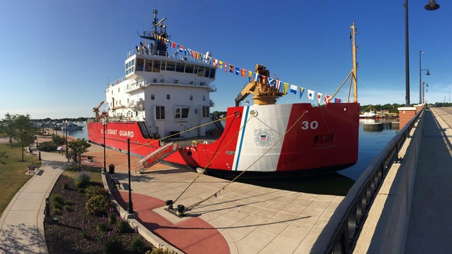 The USCGC Mackinaw Great Lakes icebreaker visited Sturgeon Bay during Maritime Week.