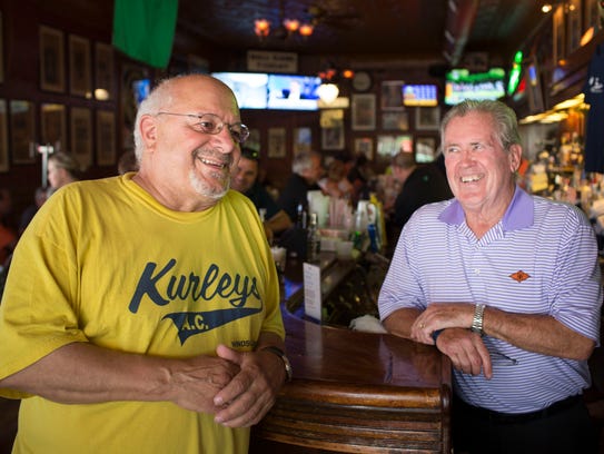 Pat Springstead, right, co-owner of Nemo's Bar for